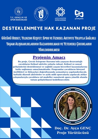 “Gücünü Hisset, Yıldızını Keşfet” Projesi Gençlik ve Spor Bakanlığı Tarafından Desteklenmeye Hak Kazandı