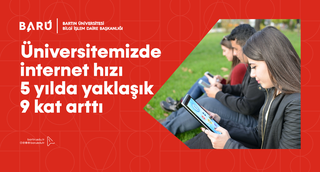 Üniversitemizde internet hızı 5 yılda yaklaşık 9 kat arttı