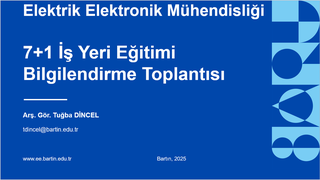 İşyeri Eğitimi Bilgilendirme Toplantısı Yapıldı