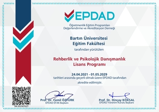 Rehberlik ve Psikolojik Danışmanlık Programı Yeniden Akredite Edildi