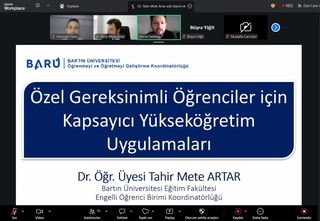 Koordinatörlüğümüz Eğiticilerin Eğitimi Seminerlerinde Kapsayıcı Yüksek Öğretimde Kapsayıcı Eğitim Başlıklı Sunum Gerçekleştirdi