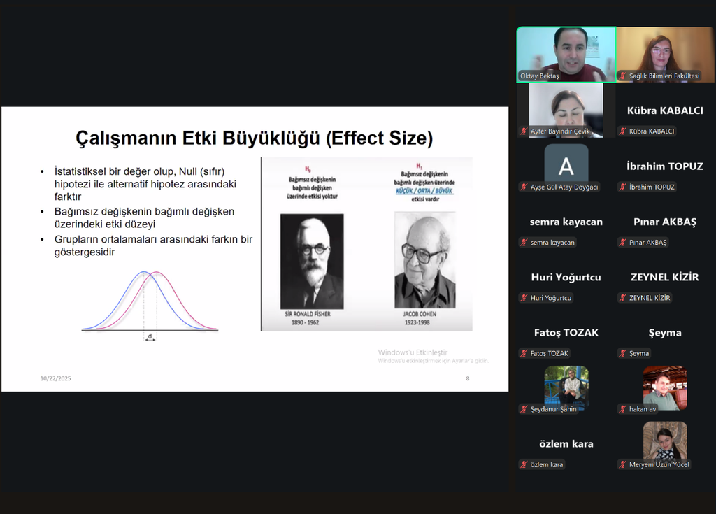 G*Power (Power) Analysis Event Held at Our Faculty Fotograflar 2
