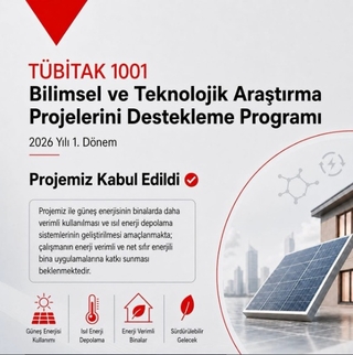 TÜBİTAK-ARDEB 1001 Projemiz Desteklenmeye Hak Kazandı
