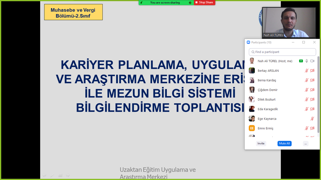 2. Sınıf Öğrencilerine Kariyer Planlama, Uygulama ve Araştırma Merkezine Erişim ile Mezun Bilgi Sistemi Hakkında Bilgilendirme Fotograflar 0