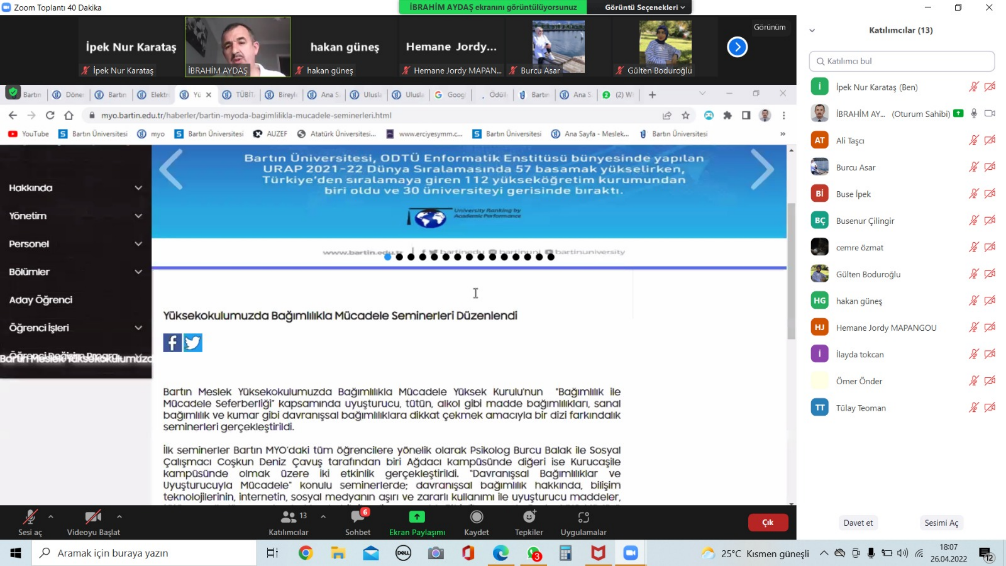 2022 Bahar Dönemi 2. Akademik Danışmanlık Toplantısı Gerçekleştirildi Fotograflar 11