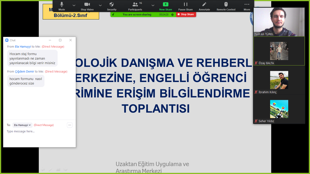 2. Sınıf Öğrencilerine Psikolojik Danışma ve Rehberlik Merkezi ile Engelli Öğrenci Birimine Erişim Konusunda Bilgilendirme Fotograflar 5