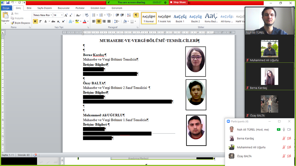 Bölüm ve Sınıf Öğrenci Temsilcileriyle Toplantı Fotograflar 3