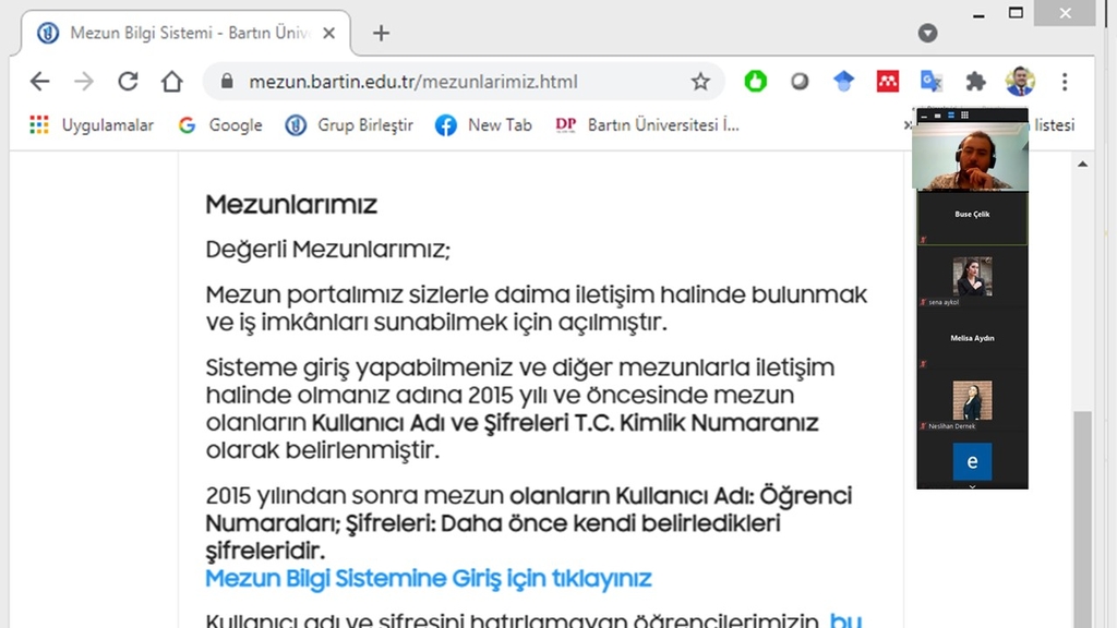 13. toplantı: 2.sınıflara Mezun Bilgi  Sisteminin Aktif  Kullanımı anlatıldı Fotograflar 1