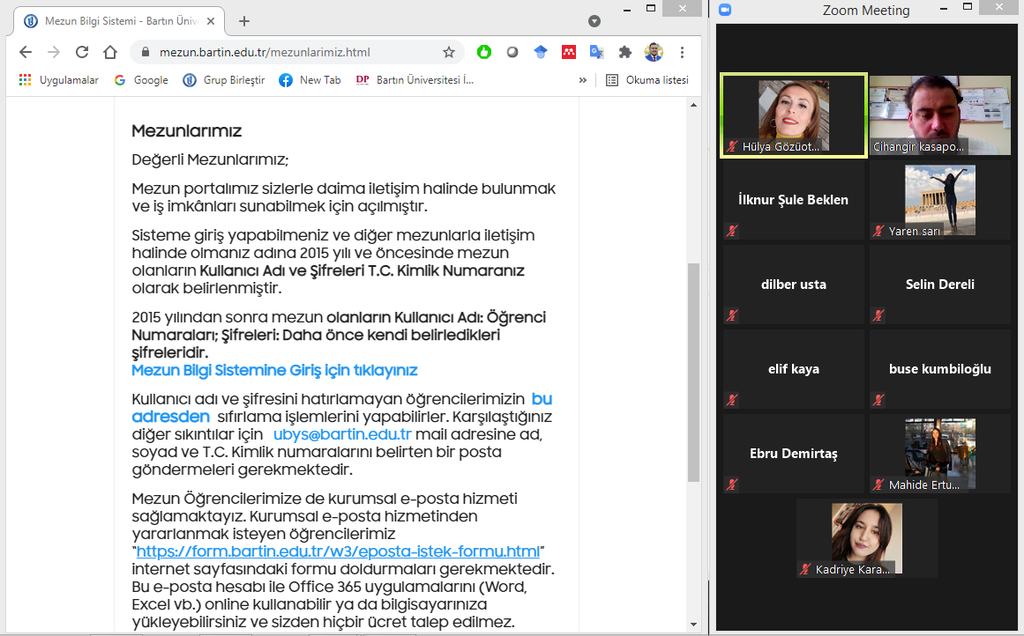 13. toplantı: 2.sınıflara Mezun Bilgi  Sisteminin Aktif  Kullanımı anlatıldı Fotograflar 0