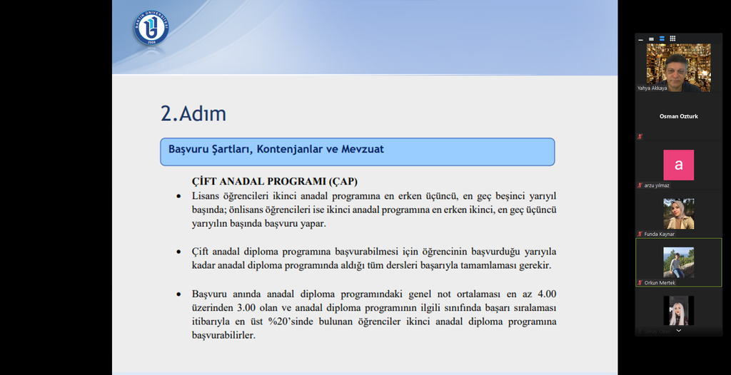 11. toplantı: 1 .sınıflara ÇAP ve Yandal anlatıldı Fotograflar 1