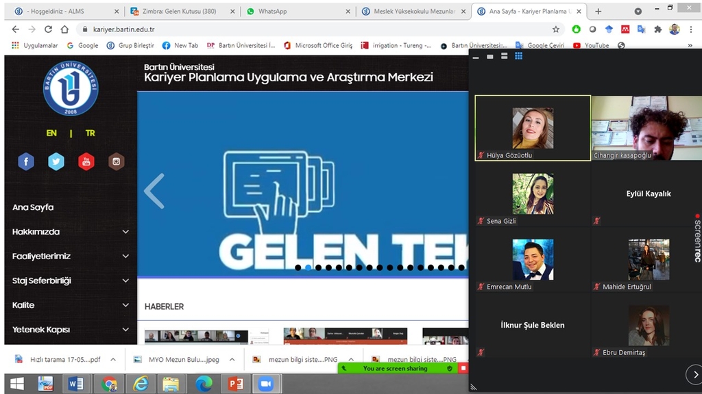 10. toplantı: 2 .sınıflara Kariyer Planlama, Uygulama ve Araştırma Merkezine Erişim, Mezun Bilgi Sistemi  anlatıldı Fotograflar 1