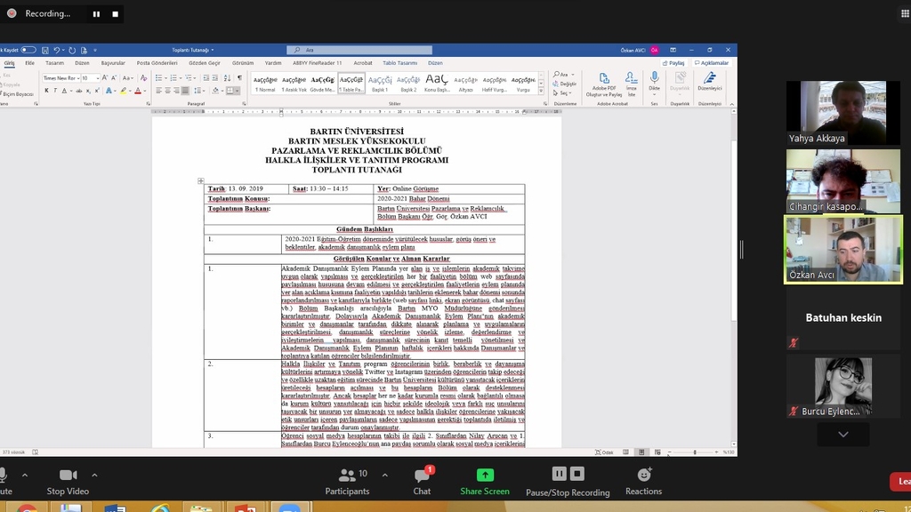 6. Toplantı: Sınıf ve Bölüm Öğrenci Temsilcileriyle Toplantı Yapıldı Fotograflar 2