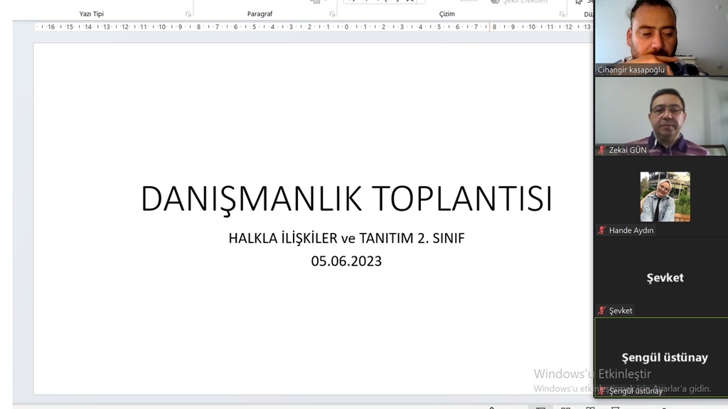 İkinci Sınıflar final öncesi akademik danışmanlık toplantısında buluştu (2022-2023 Bahar) Fotograflar 1