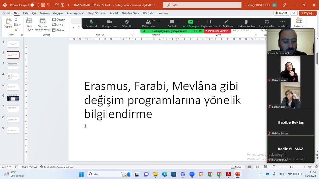 İkinci Sınıflar final öncesi akademik danışmanlık toplantısında buluştu (2022-2023 Bahar) Fotograflar 8