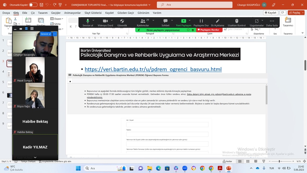 İkinci Sınıflar final öncesi akademik danışmanlık toplantısında buluştu (2022-2023 Bahar) Fotograflar 9