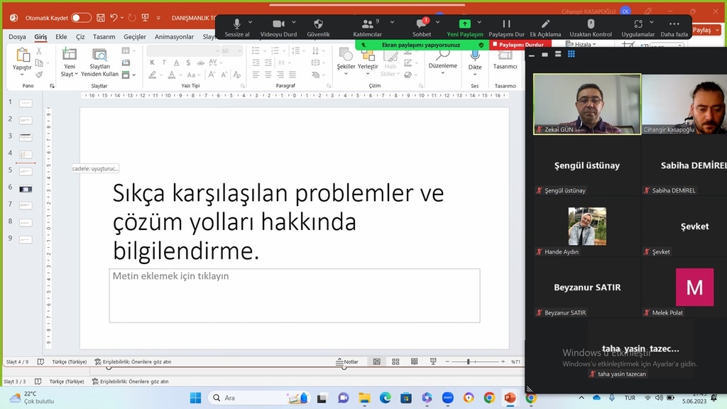 İkinci Sınıflar final öncesi akademik danışmanlık toplantısında buluştu (2022-2023 Bahar) Fotograflar 3