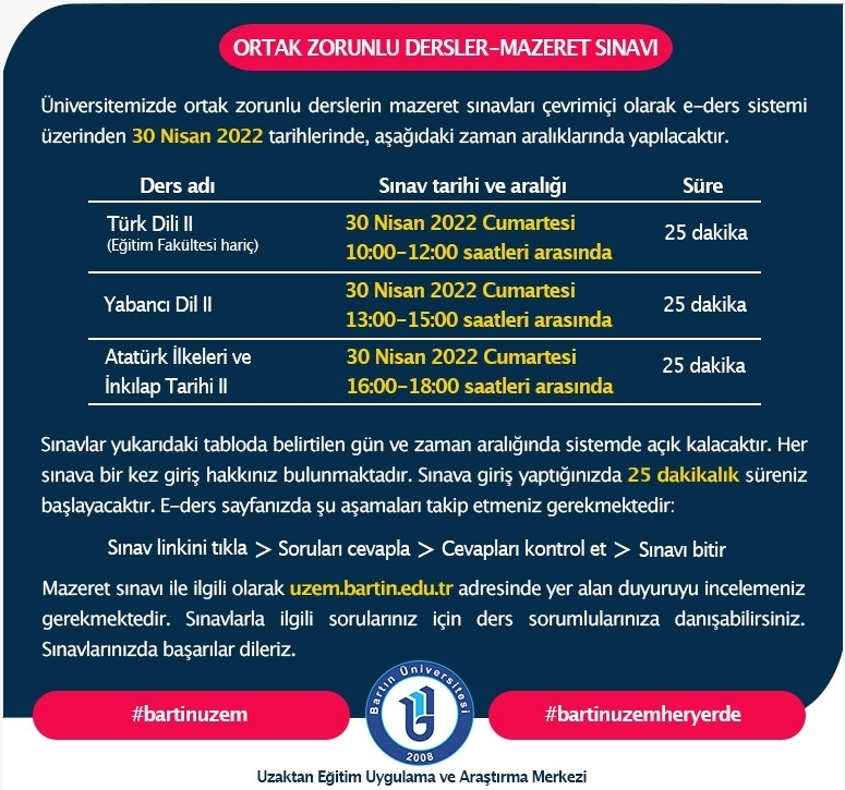 Ortak Zorunlu Derslerin Sınavları (2021-2022 bahar) Fotograflar 2