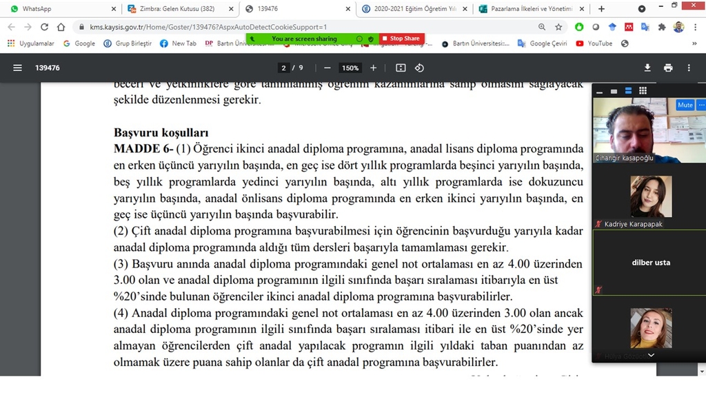 11. toplantı: 2.sınıflara ÇAP ve Yandal anlatıldı Fotograflar 0