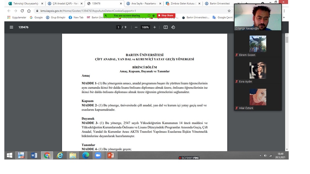 11. toplantı: 2.sınıflara ÇAP ve Yandal anlatıldı Fotograflar 2
