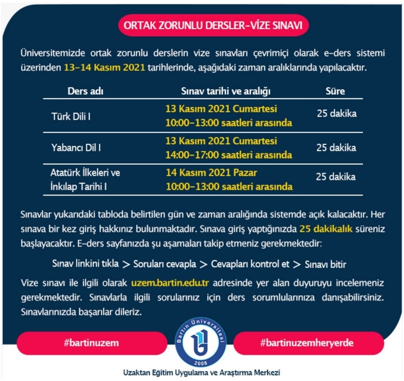 Ortak Zorunlu Derslerin Sınavları Fotograflar 0