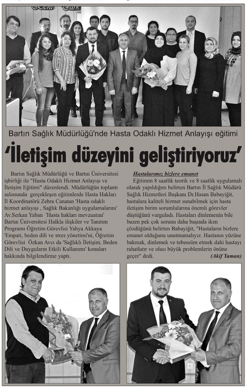 Yüksekokulumuz Halkla ilişkiler ve Tanıtım Programı Öğretim Görevlileri Sağlık çalışanlarına "Hasta Odaklı Hizmet Anlayışı" eğitimi verdi Fotograflar 2