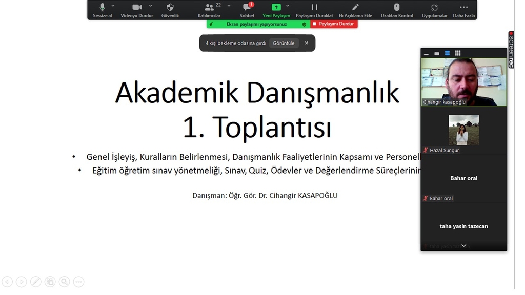 1. Toplantı: Genel İşleyiş Kurallar, Eğitim-Öğretim Sınav Yönetmeliği anlatıldı Fotograflar 2