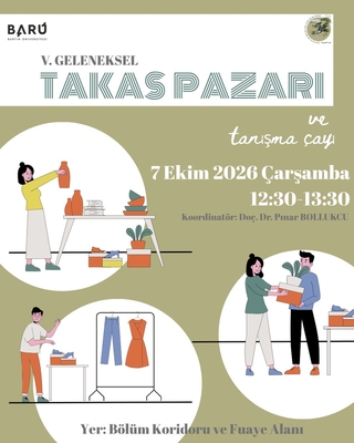 Takas pazarı ve tanışma çayı etkinliği gerçekleştirilecektir