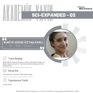 Bölümümüzden Yeni Akademik Yayın!!!