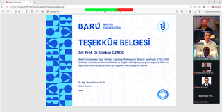BARÜ Rekreasyon Bölümünden “Fiziksel Aktivite ve Sağlık” Konulu Çevrim İçi Seminer