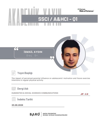 TÜBİTAK Destekli Araştırma SSCI Q1 Dergide Yayımlandı