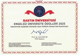 BARÜ Sağlık Bilimleri Fakültesi Sosyal Hizmet Bölümüne “Engelsiz Üniversite Program Nişanı”