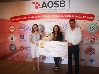 Our faculty graduate Şebnem Nur Keke's business idea for the industry received an award.