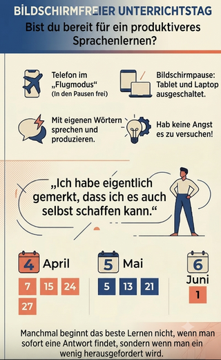 Das Projekt „Unterrichtstag ohne Bildschirm“ an der Hochschule für Fremdsprachen erfolgreich abgeschlossen