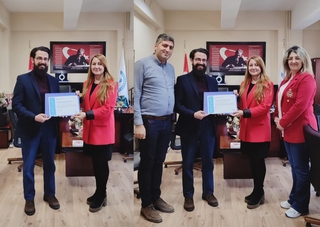 SHMYO’da Bölüm Başkanlarımıza Teşekkür Belgesi