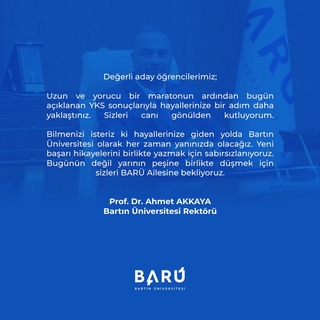 Üniversitemiz Rektörü Prof. Dr. Ahmet Akkaya’dan aday öğrencilerimize mesaj var