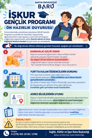 İşkur Gençlik Programı Ön Hazırlık Duyurusu