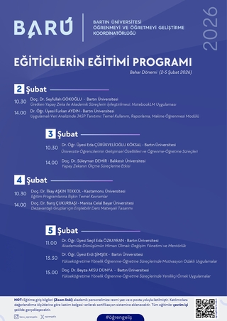 Eğiticilerin Eğitimi Programı (2026-1)